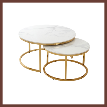 biophilic design with halo gold coffee table