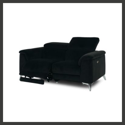 black velvet recline sofa