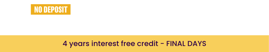 Winter sale interest free credit over 4 years